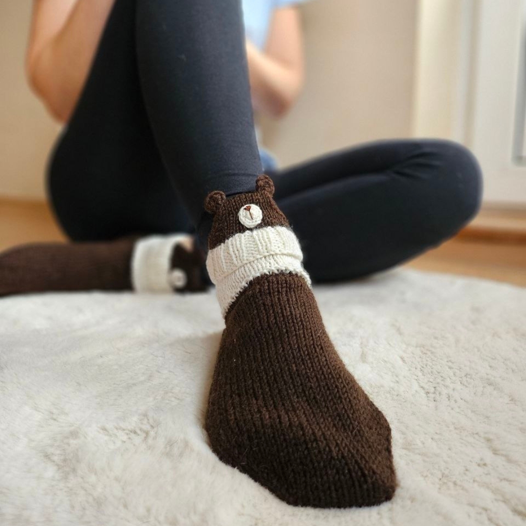 Wzór na druty Teddy Bear Socks